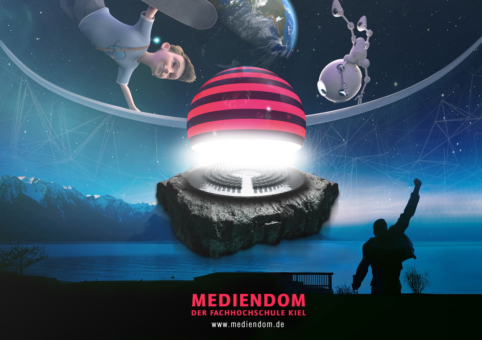 Poster des Mediendoms in Kiel.