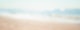Verschwommen sind ein Strand und das Meer zu erkennen.