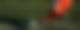 Ein Fußballspieler in orangenem Trikot schießt einen Fußball.