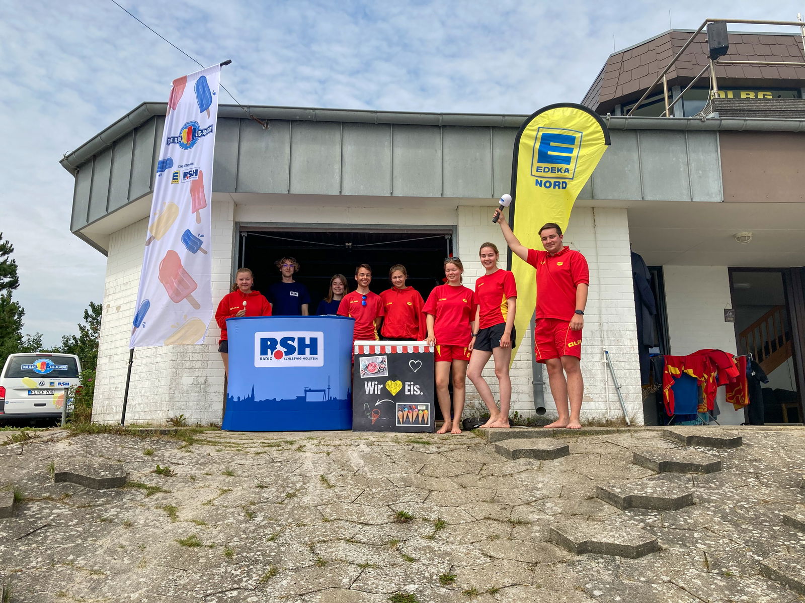 Der R.SH Eis-Alarm bei der DLRG in Holnis.