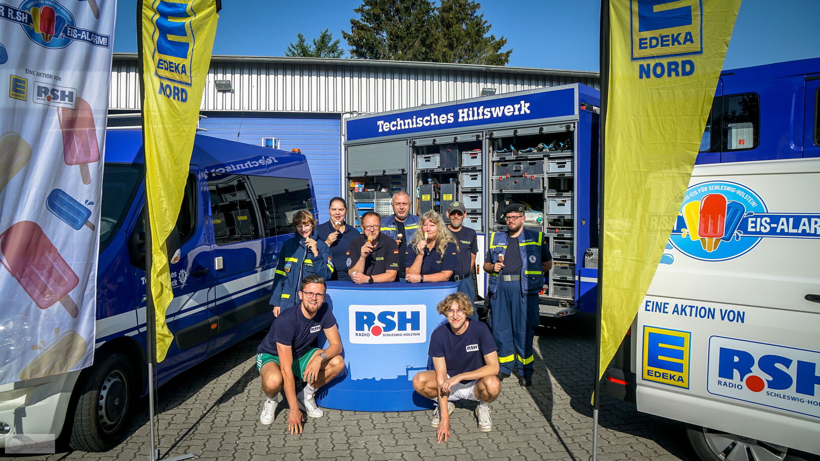 Der R.SH Eis-Alarm beim THW in Neumünster.