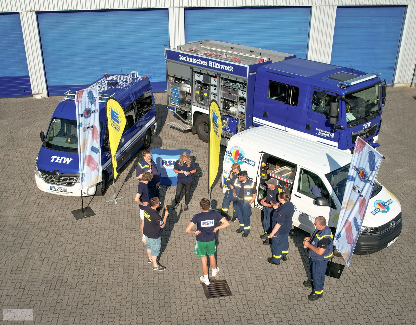 Der R.SH Eis-Alarm beim THW in Neumünster.
