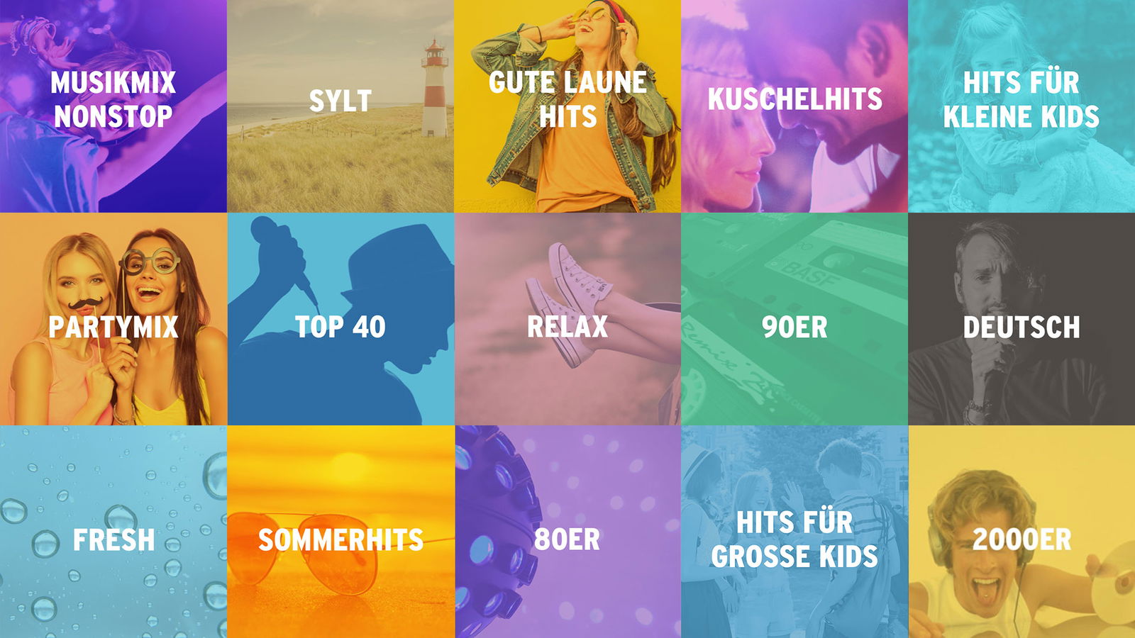 Übersicht aller R.SH-Musikstreams