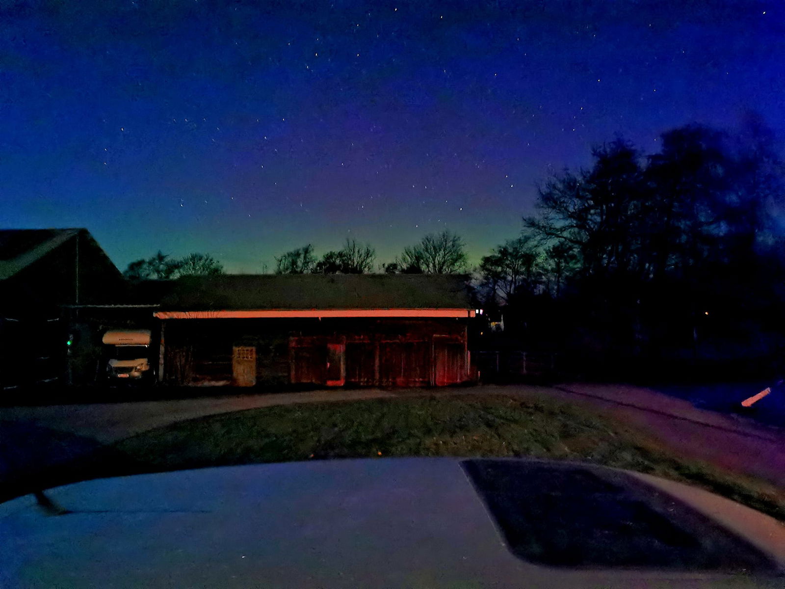 Polarlichter über Nordfriesland.