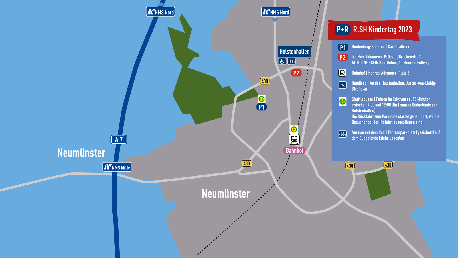Anfahrtsplan zum R.SH Kindertag 2023