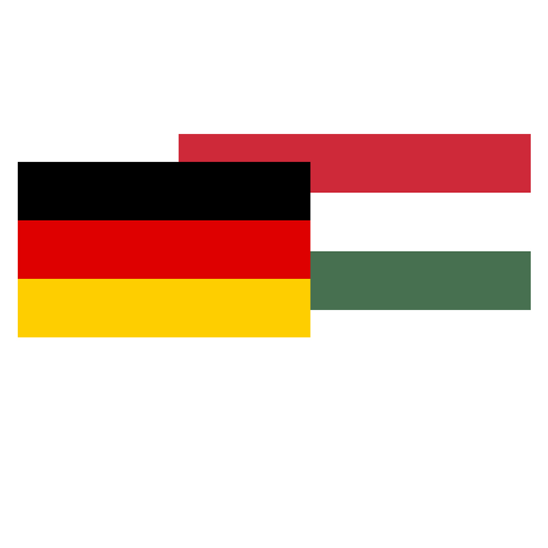 Deutschland- und Ungarnflagge