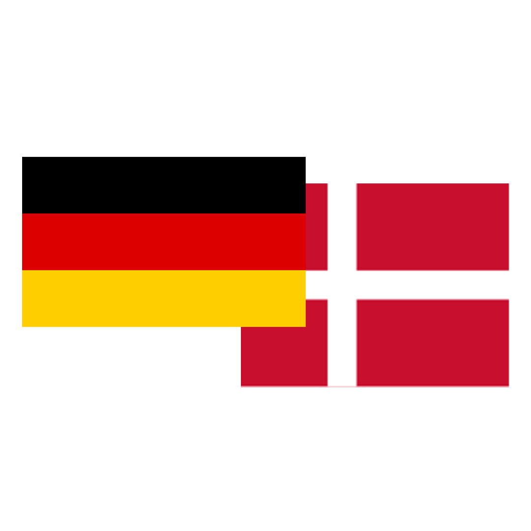Deutschland und Dänemark Flagge