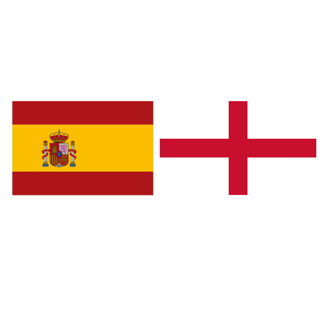 Spanien und England Flagge