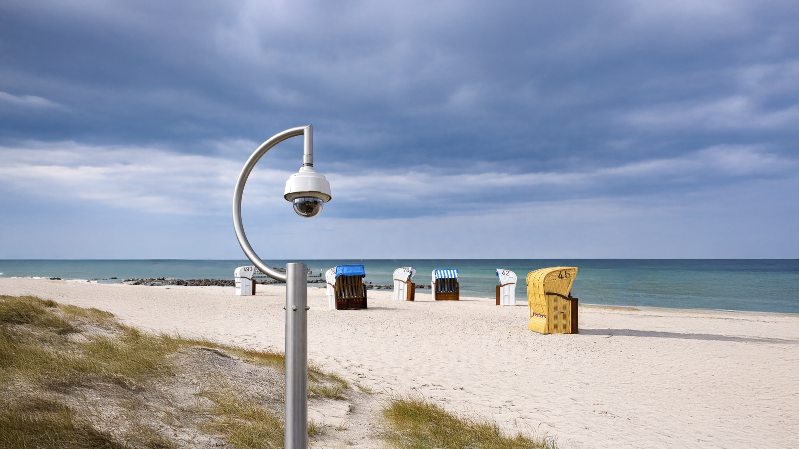 Überwachungskamera am Strand