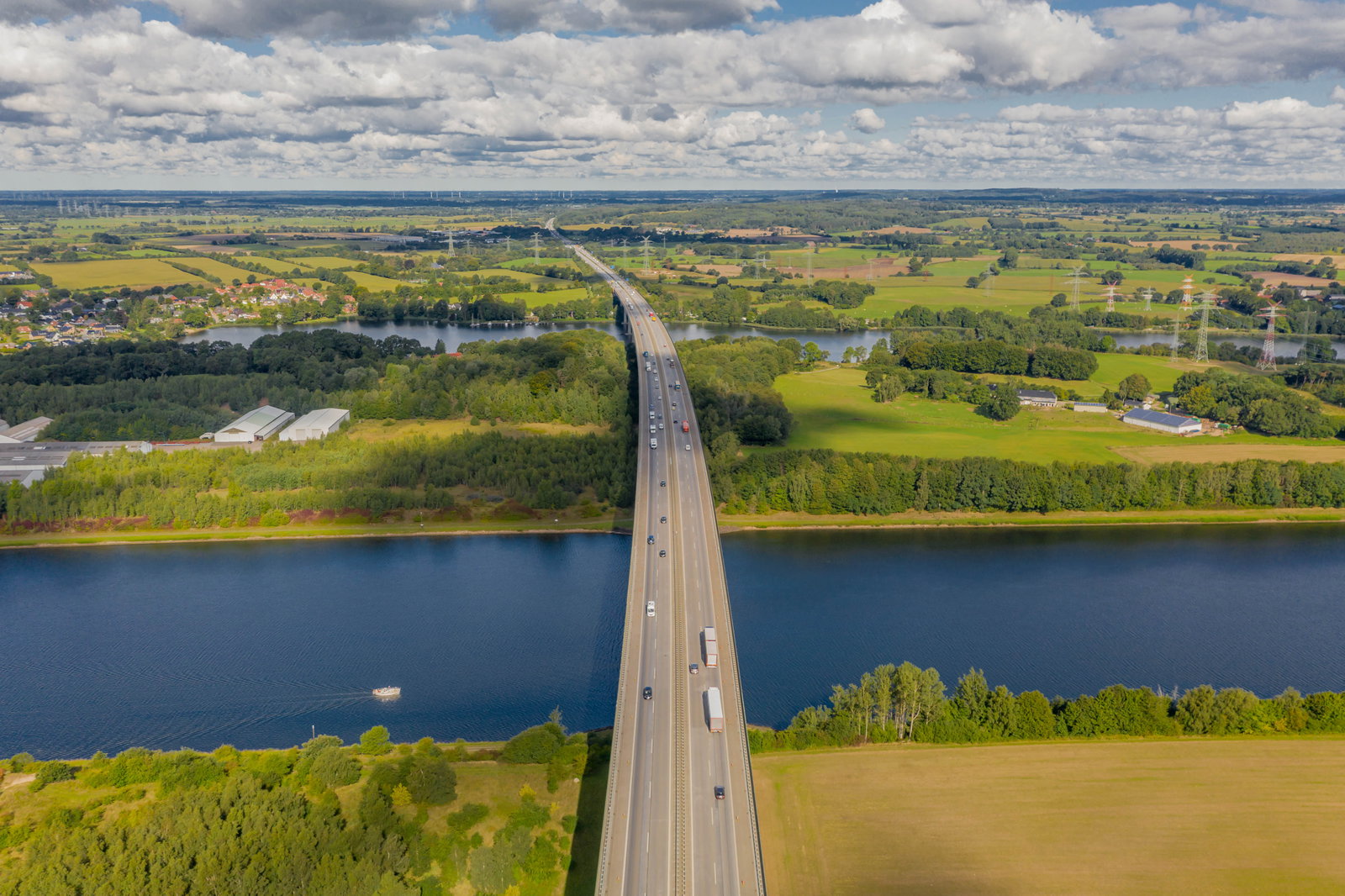 Rader Hochbrücke von oben